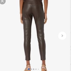 Vince brown lamb leather leggings size XS