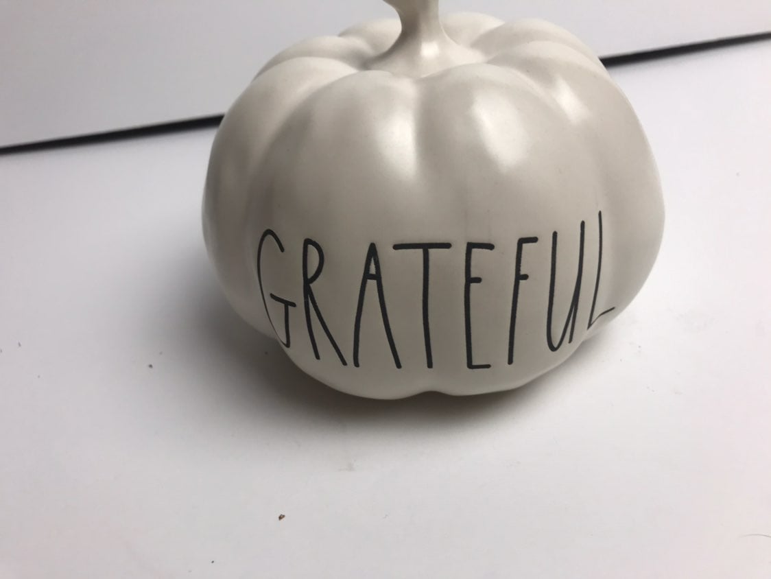 Rae Dunn Grateful Pumpkin Small