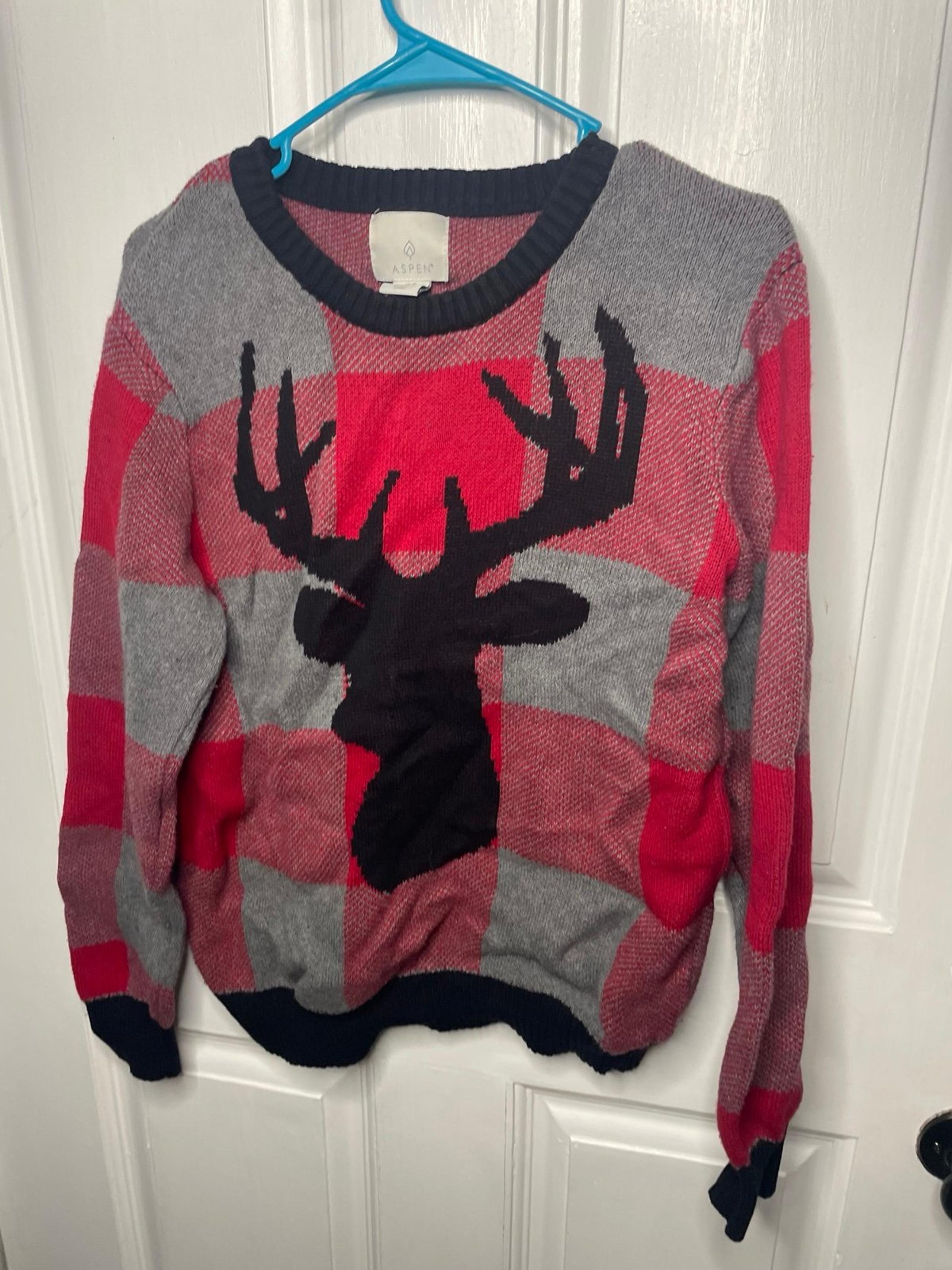Aspen Sweater Buck Stag Colorblock Size medium