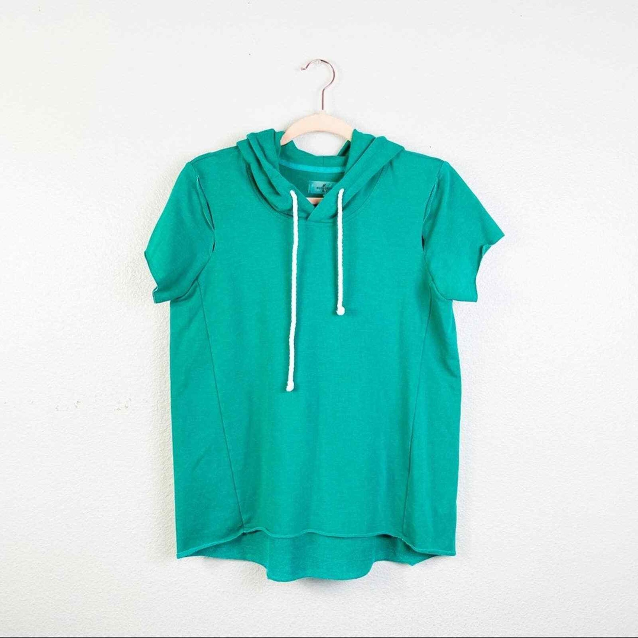 SUNDAYS Green Short Sleeve Hoodie