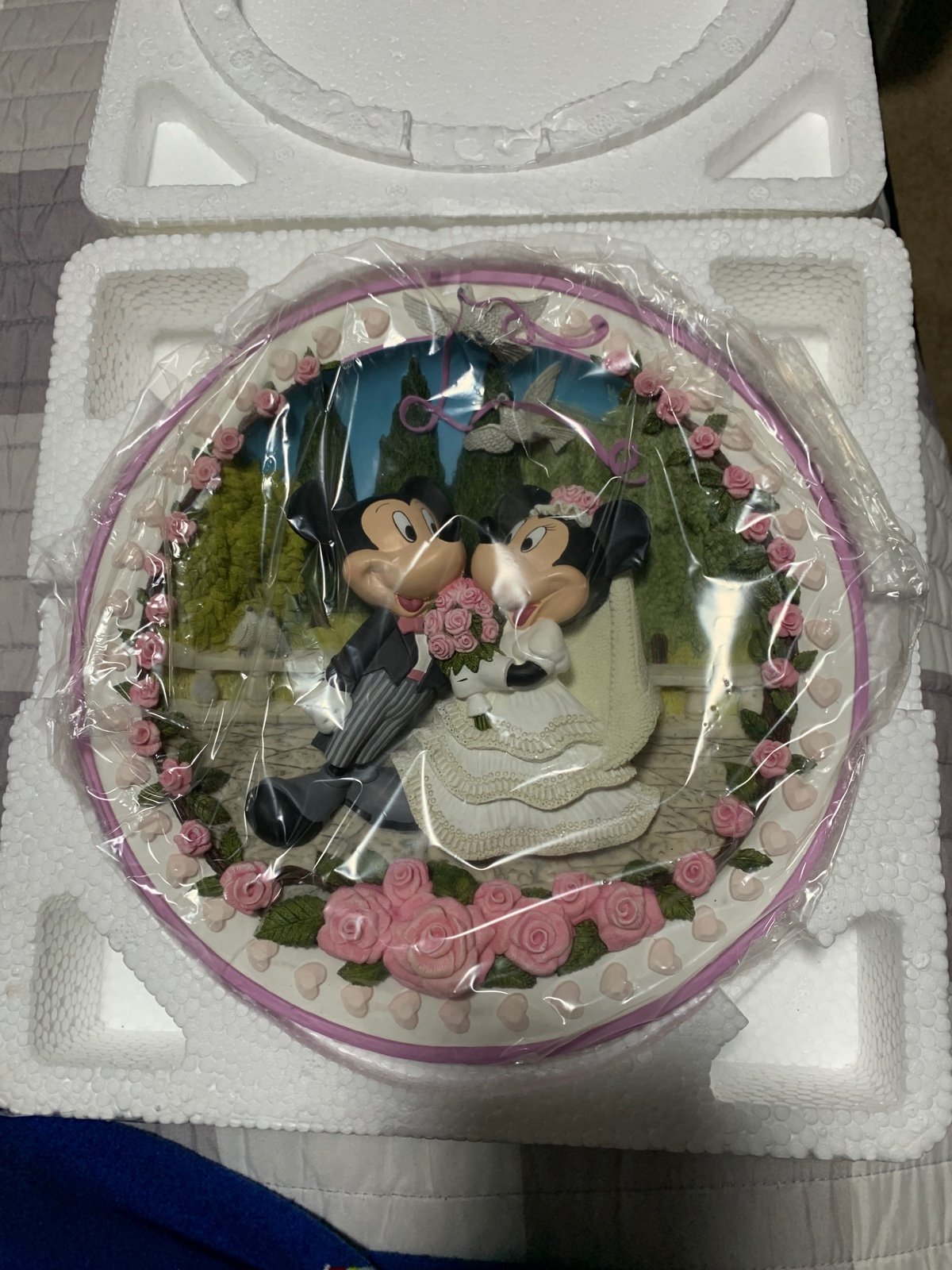 Disney Collectable Decorative Wedding Plate - New