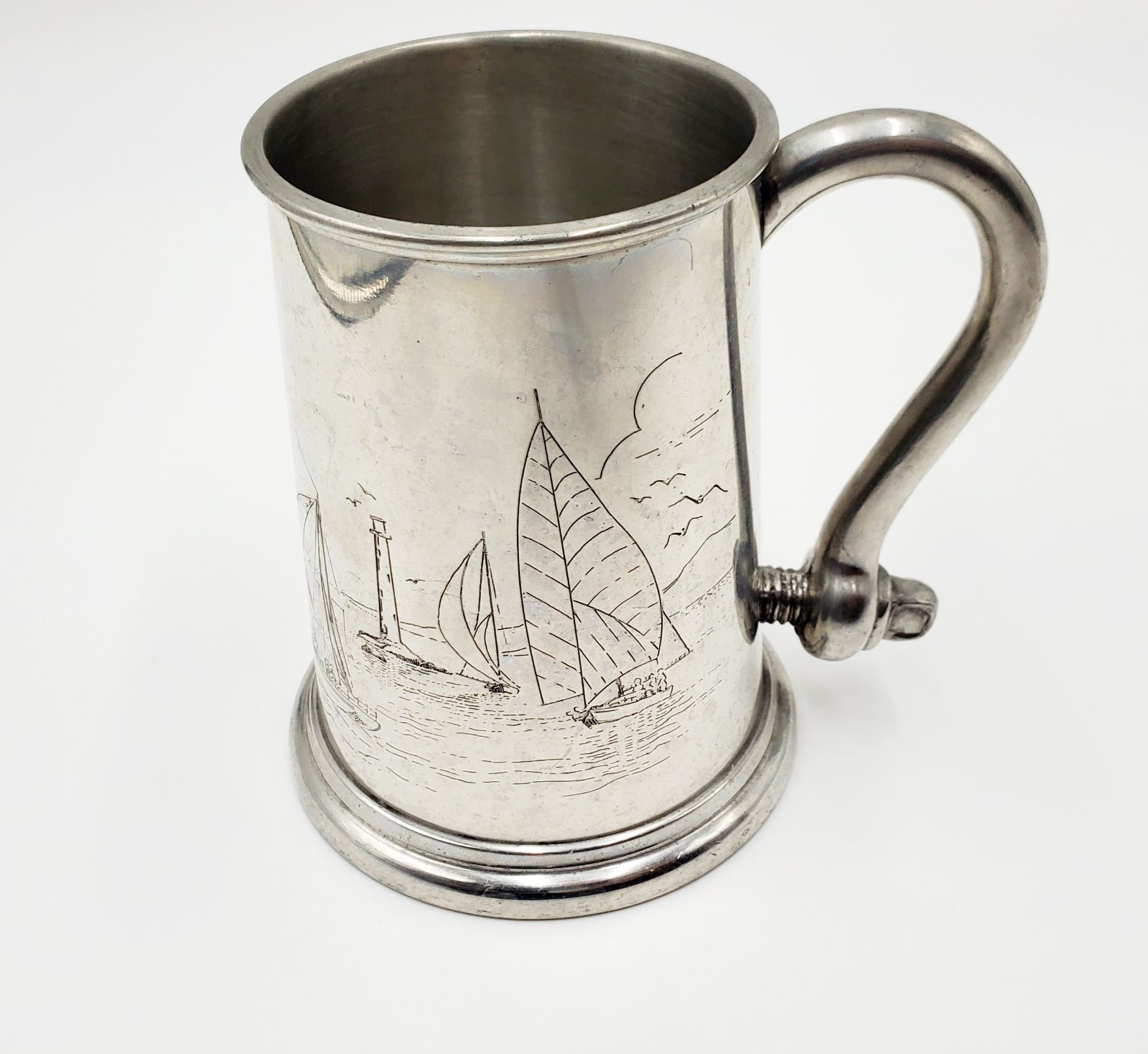 English Pewter Tankard Beer Mug Stein En