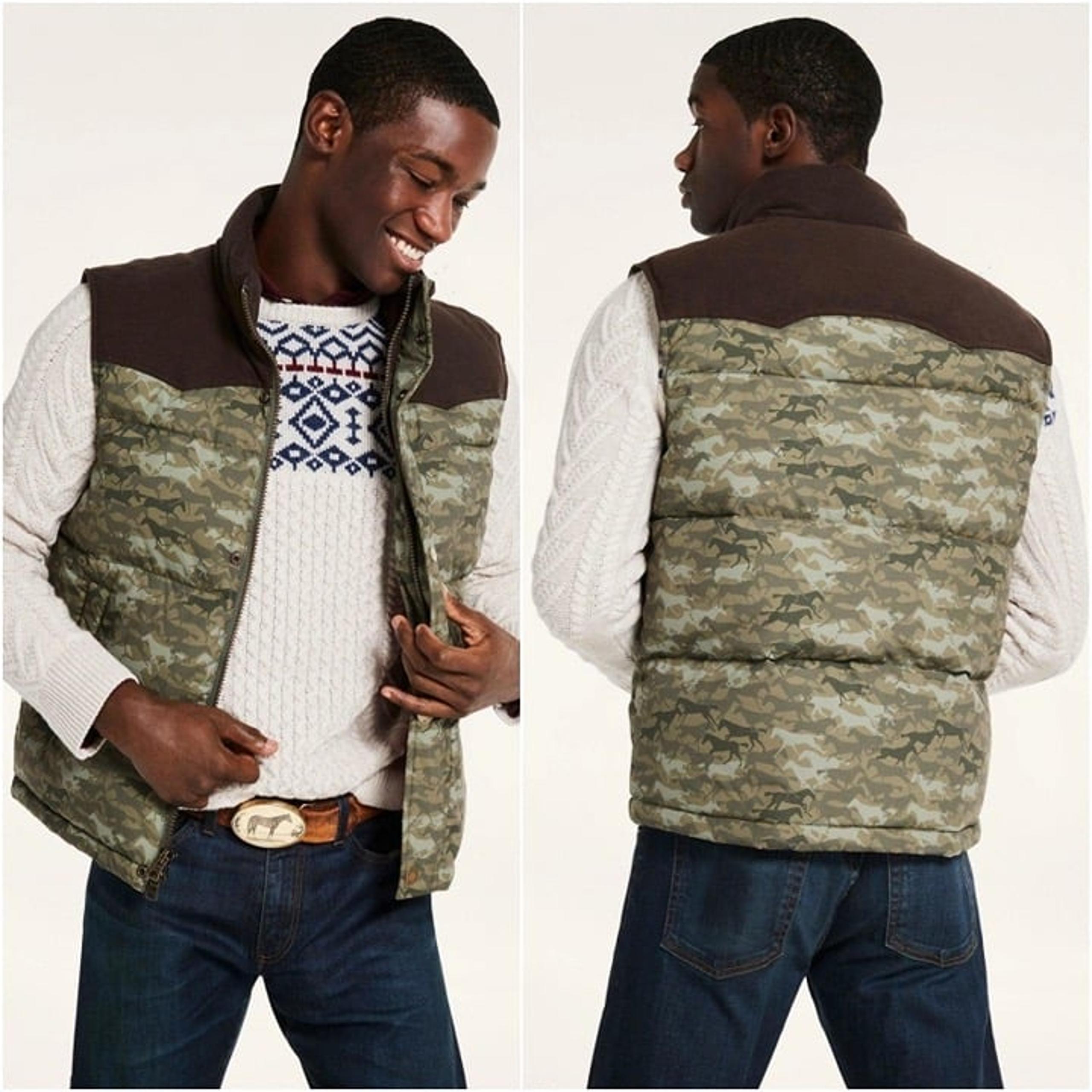 Brooks Brothers Men's Quilted Camouflage Vest