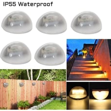 5 PCS Waterproof 6LED Solar Lights Wall Mounted Light Outdoor Garden Yard Lamp