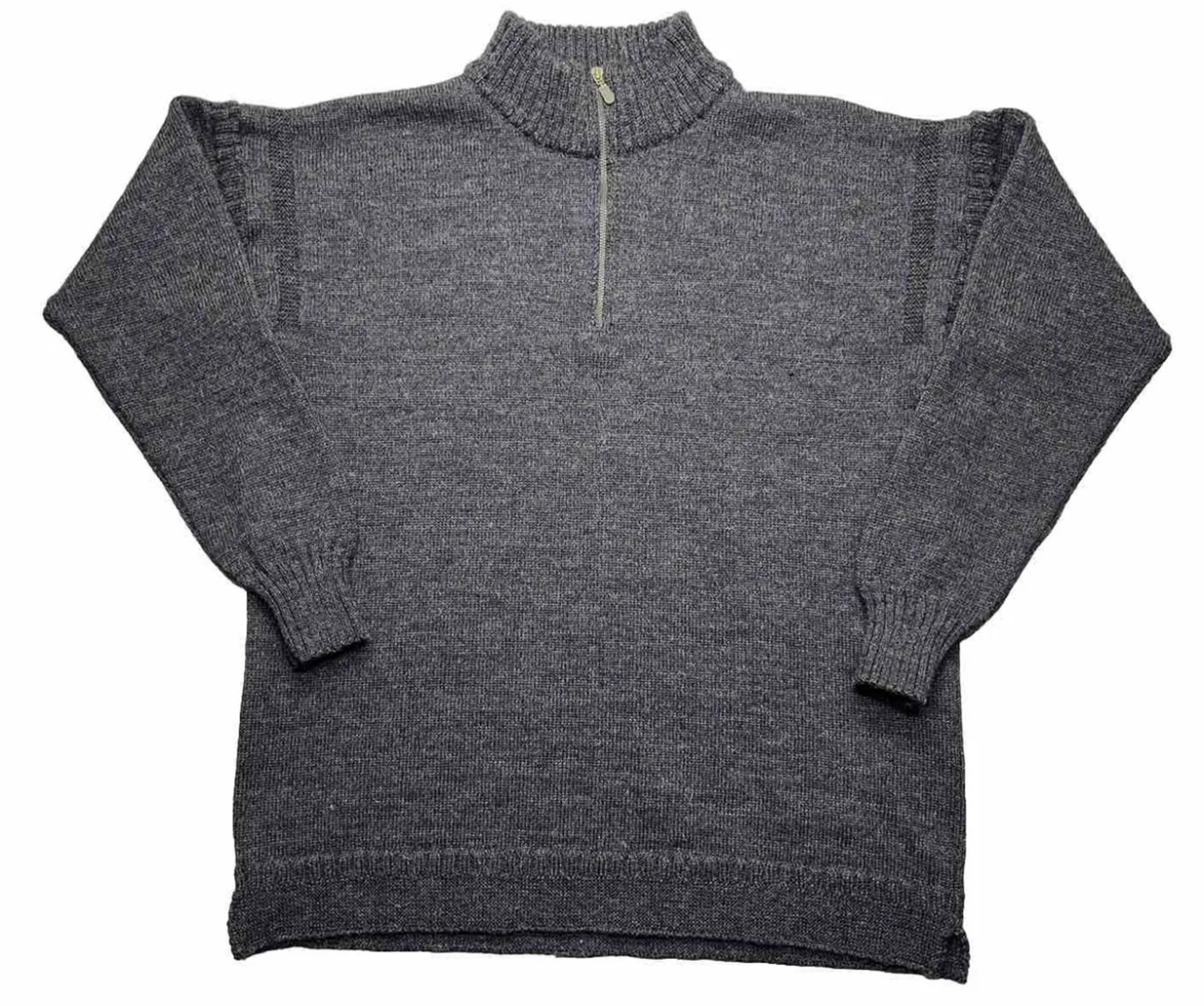 Peregrine JG Glover Mens 1/4 Zip Sweater New Wool Gray Chunky Knit Fisherman XXL