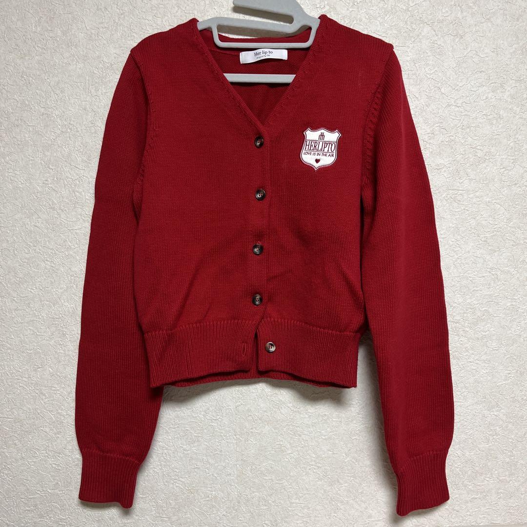 気になる対象商品 Mine Be Emblem (red) Cardigan Knit トップス
