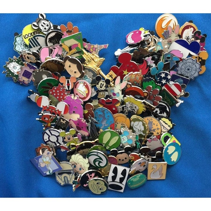 Disney Assorted Pin Trading Lot of 100 Pins -No Doubles