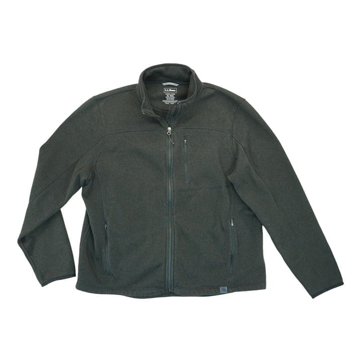 L.L Bean Men's Sweater Slightly Fitted Full Zip Soft Fleece Jacket Size XL Gray