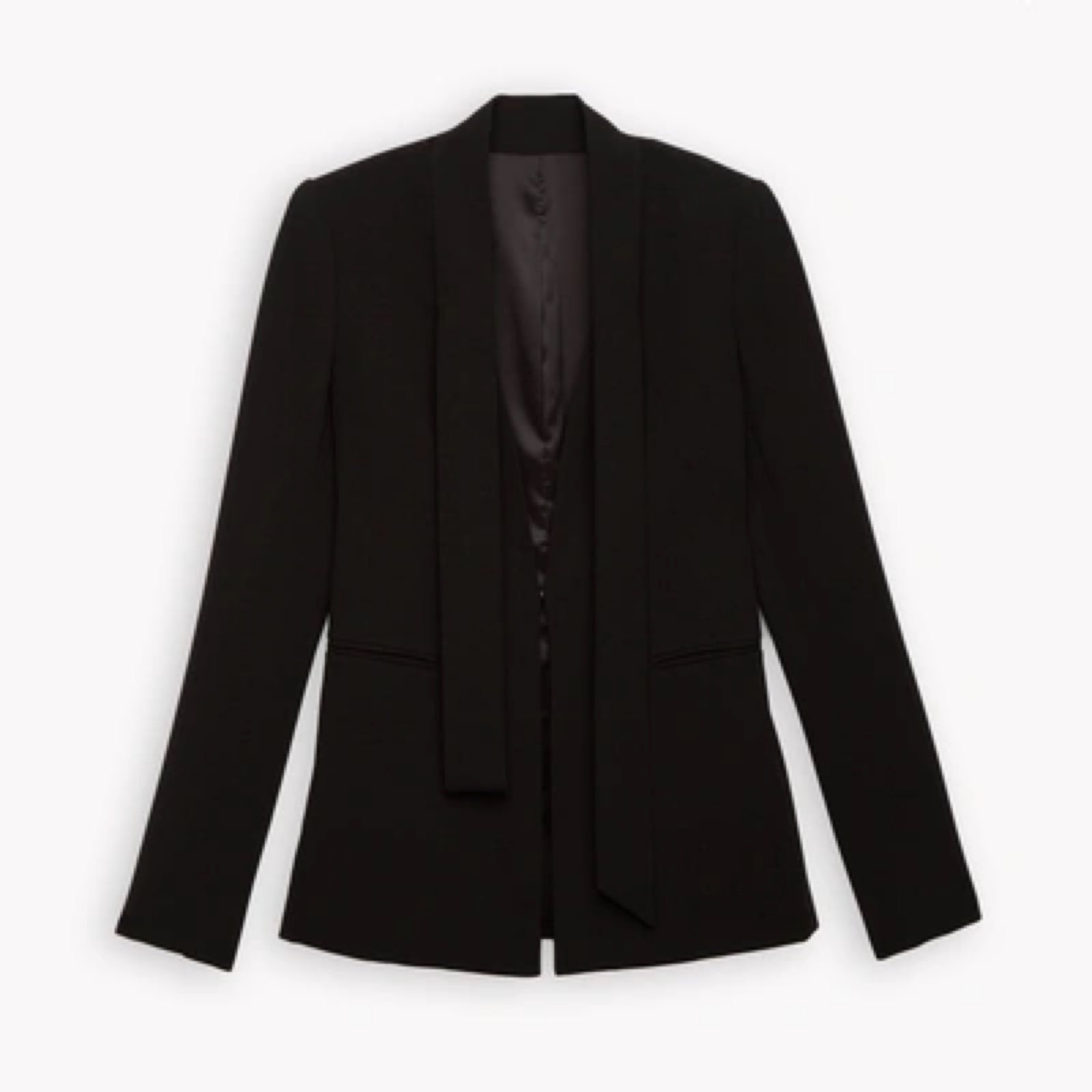 Theory Crepe Open Scarf Tie Jacket blazer size 2