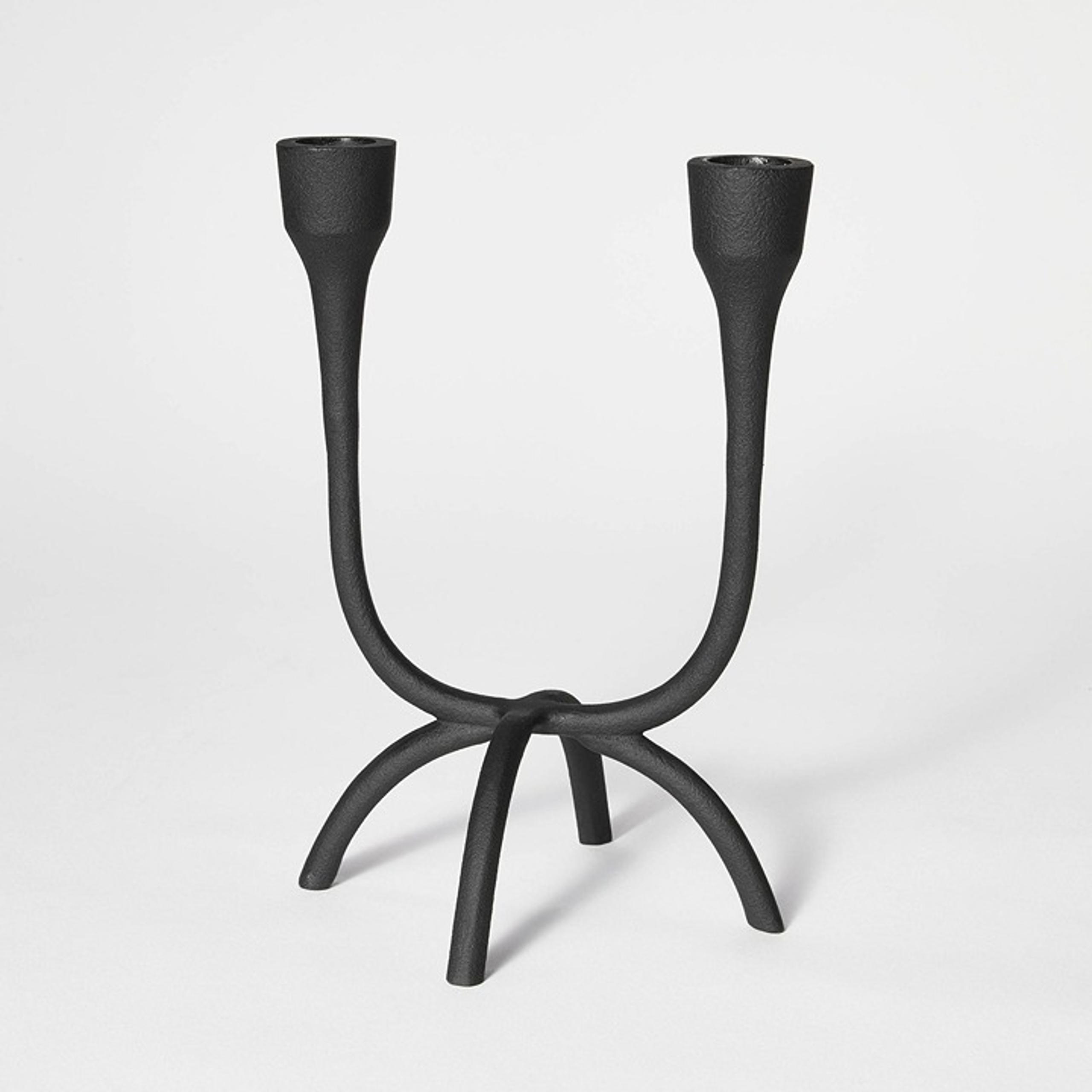 Threshold Studio McGee Aluminum Dual Candle Holder Black - Target Fall 2023