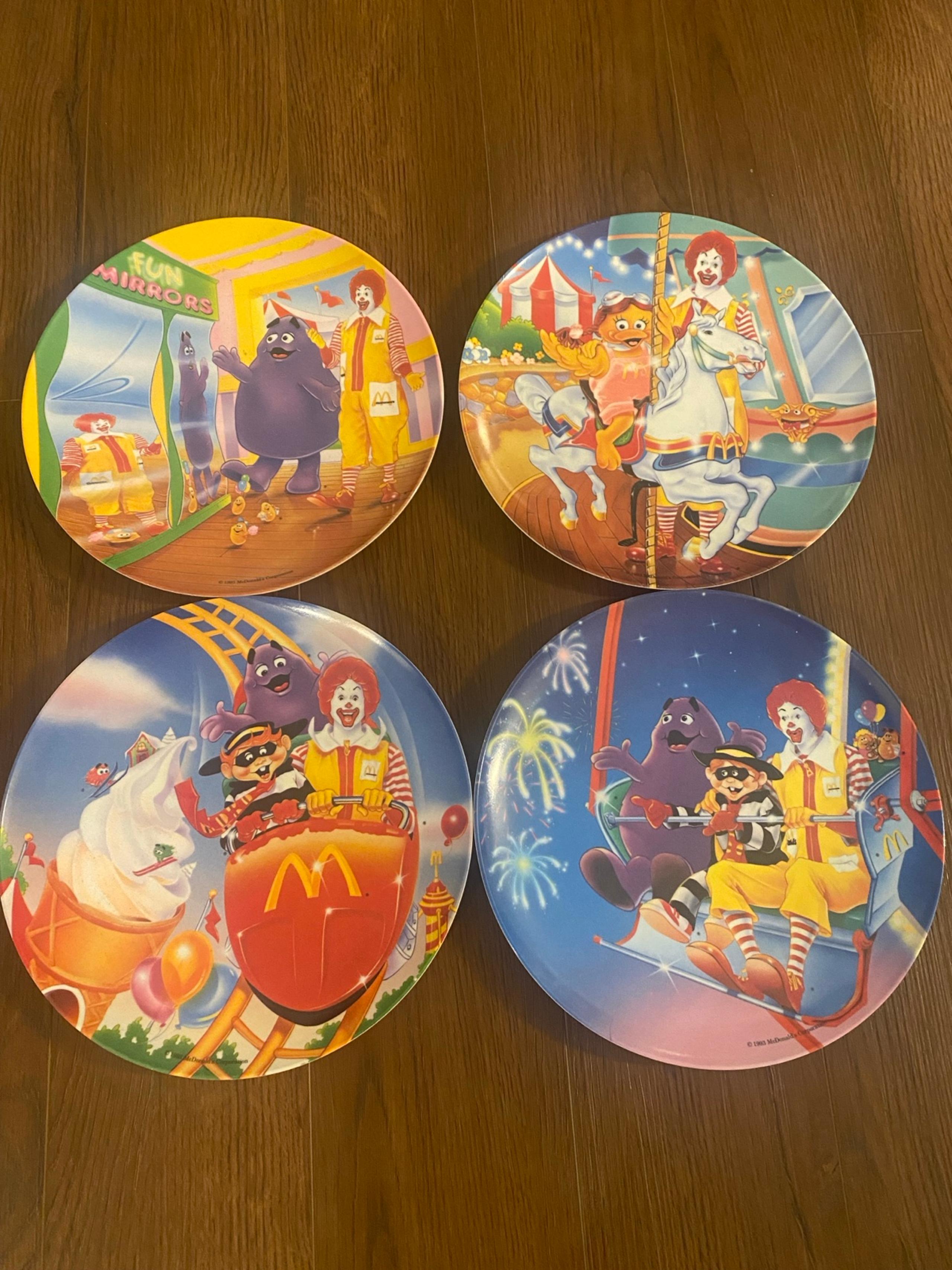 Vintage McDonalds Plate Set ( 4 )