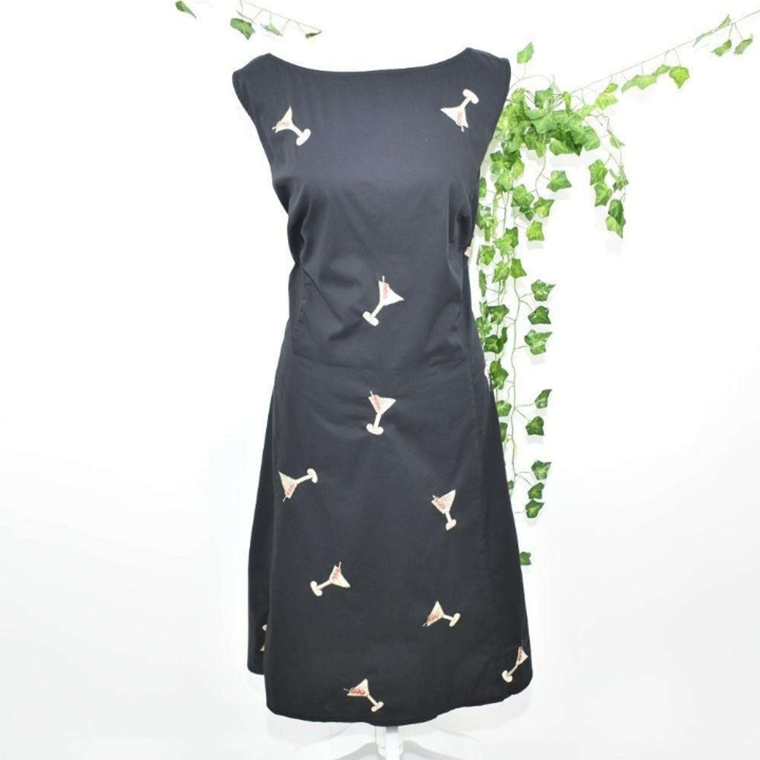 eShakti black martini embroidered dress