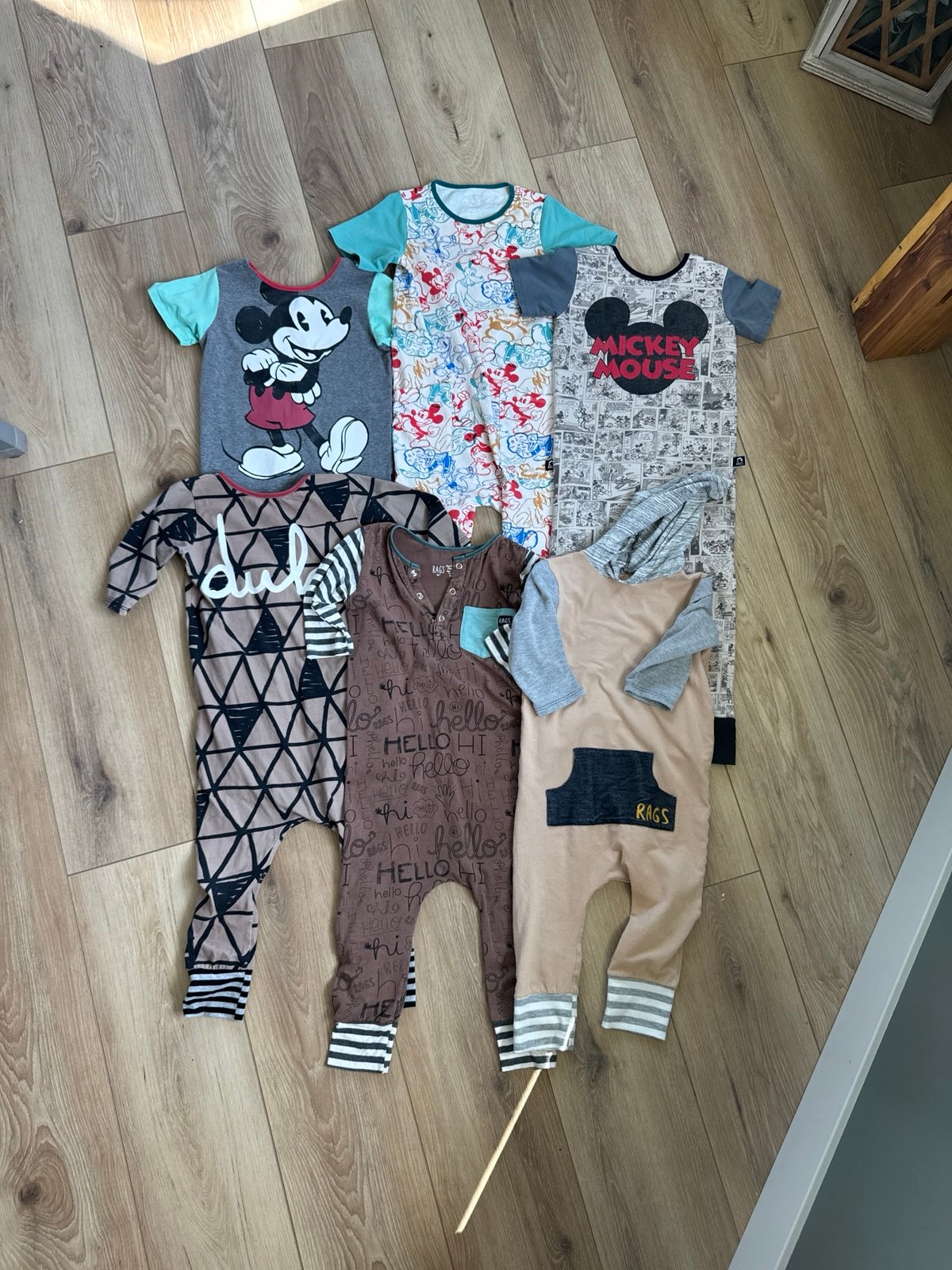 Rags Disney Mickey + Duh Bundle of 6 Size 5/6