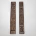 Set of 2 Wooden Dutch Folk Speculaas Cookie Mold Butter Presses 15.75 Tall