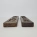 Set of 2 Wooden Dutch Folk Speculaas Cookie Mold Butter Presses 15.75 Tall