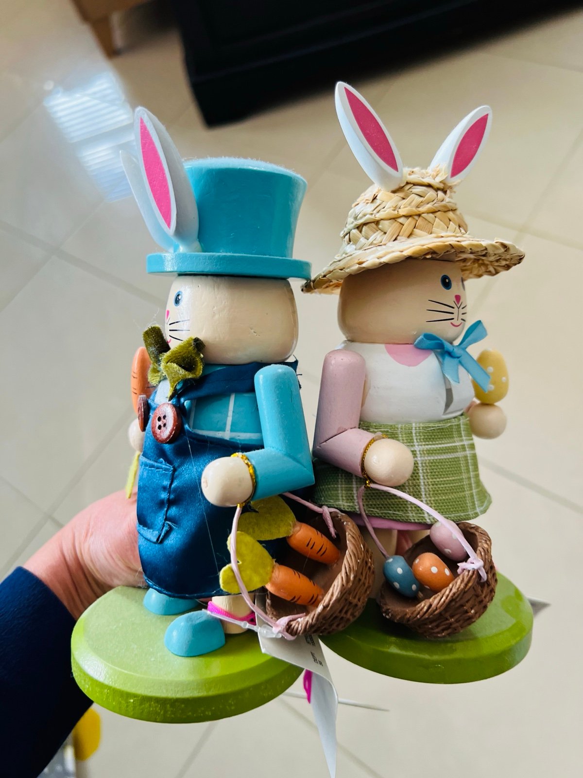 2 easter bunny couple nutcrackers !