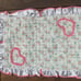 Vintage quilted rose pattern heart ruffle sham pillowcase