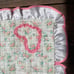 Vintage quilted rose pattern heart ruffle sham pillowcase
