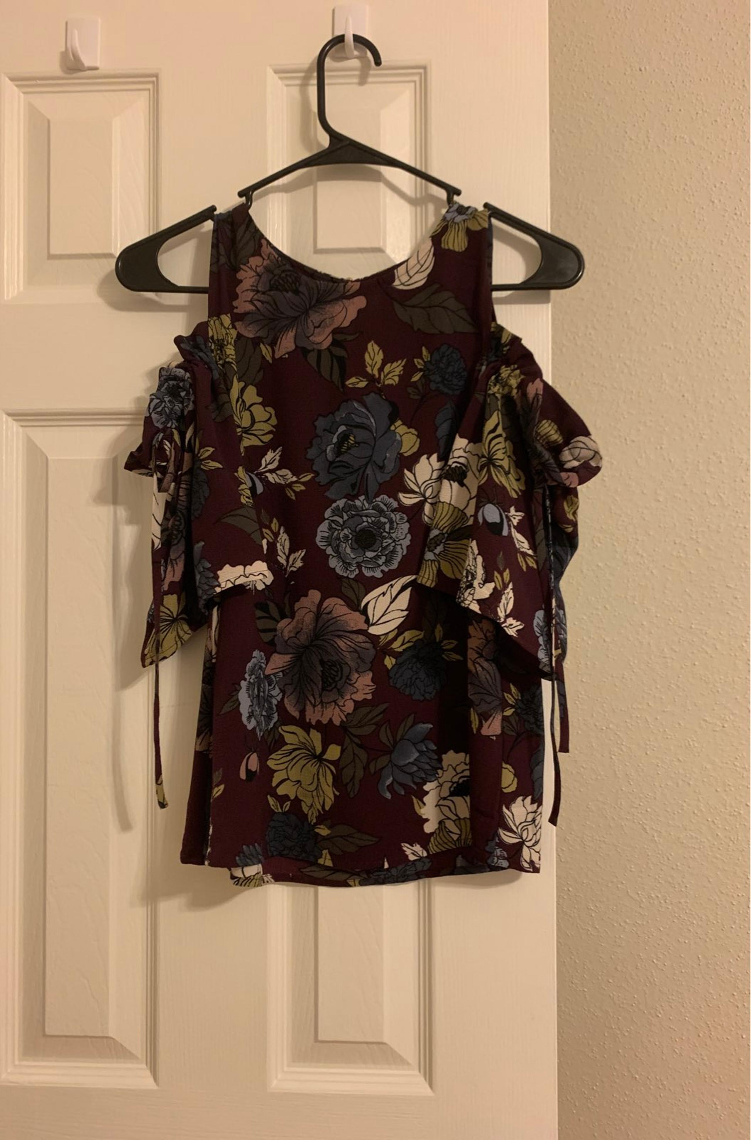 Dark Purple Flower Shirt
