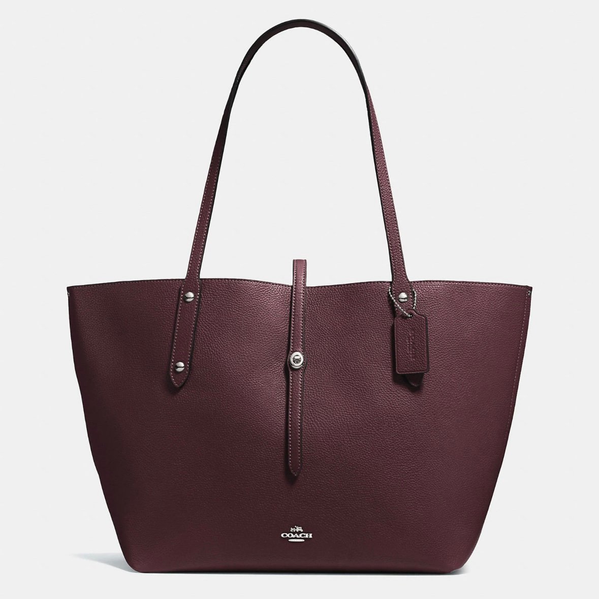 NWT coach market tote in Polished pebble leather