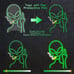 Green Alien Neon Signs, Dimmable LED Neon Signs for Wall Decor Bedroom Man Cave