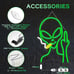 Green Alien Neon Signs, Dimmable LED Neon Signs for Wall Decor Bedroom Man Cave