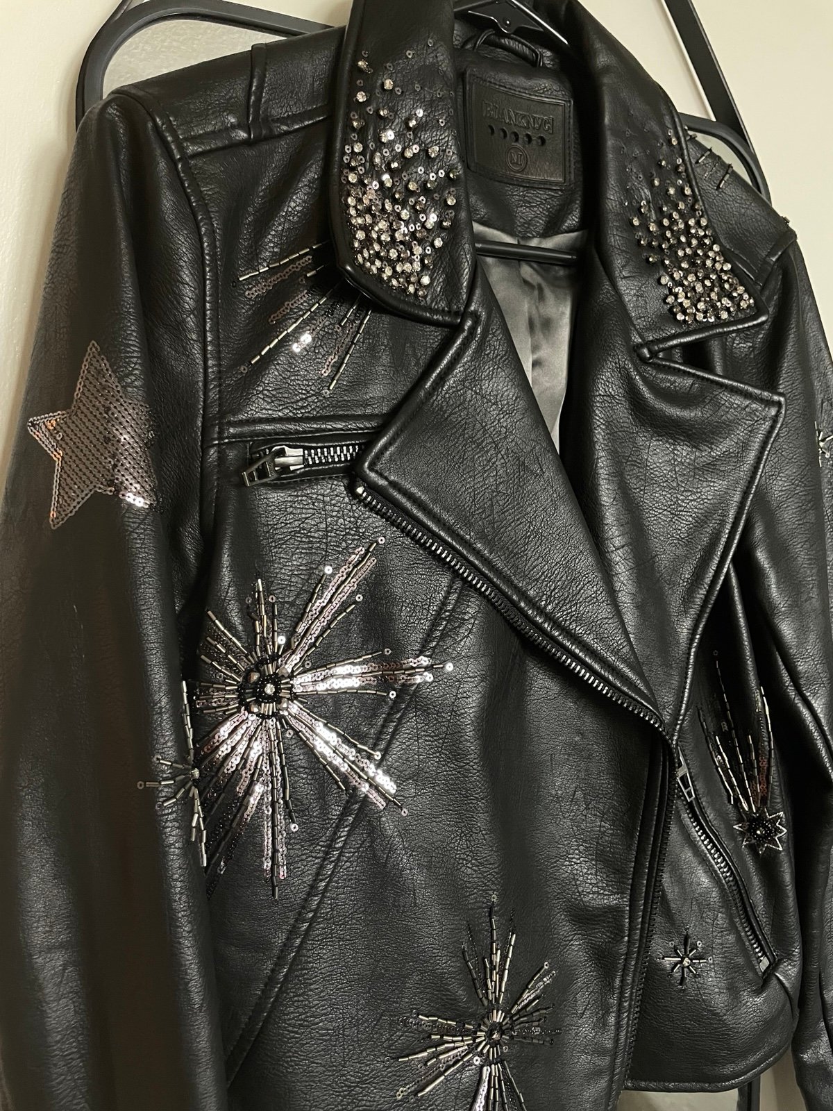 Black leather jacket