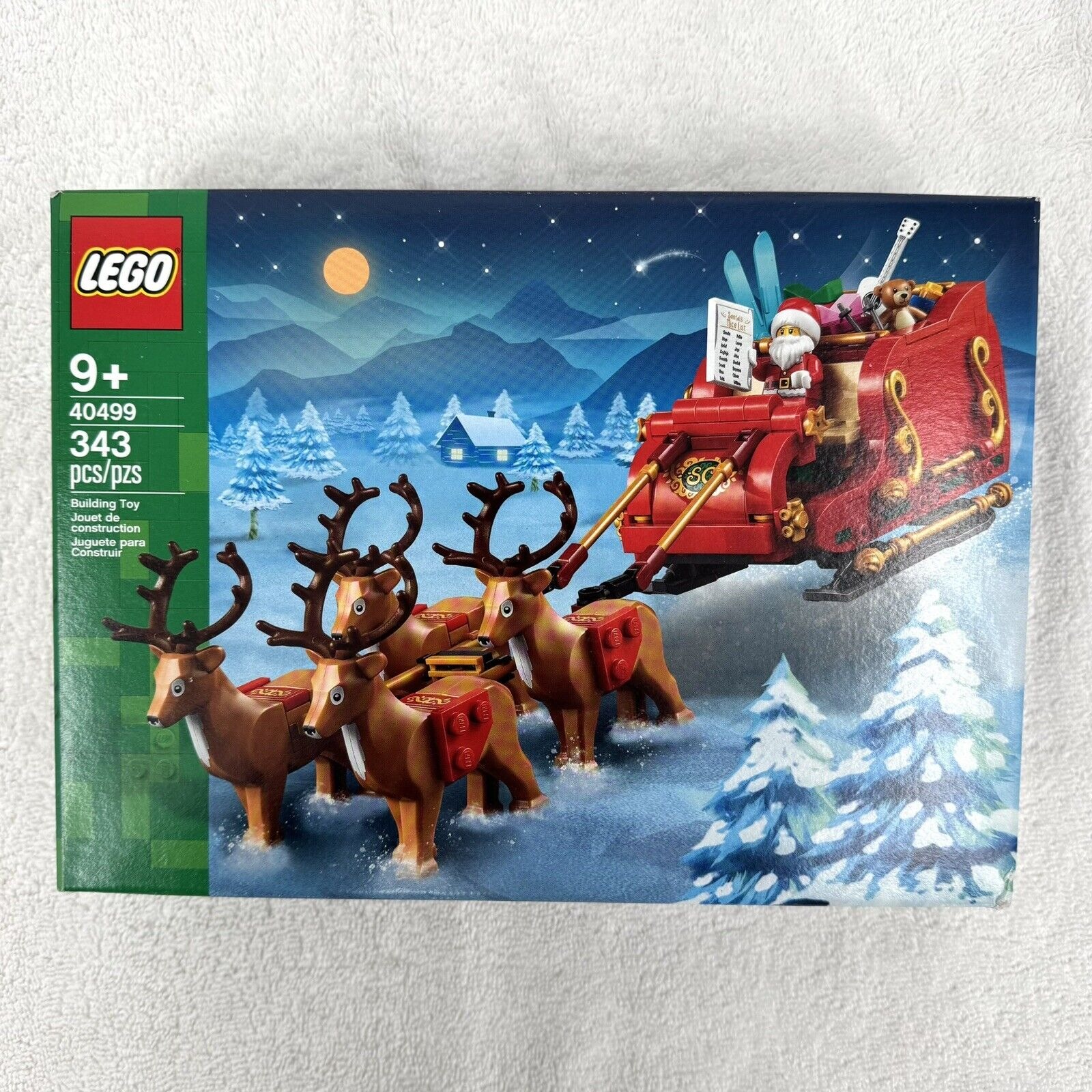 LEGO 40499 Iconic Santa's Sleigh Christmas Building Toy 343 Pcs 9+ New Sealed
