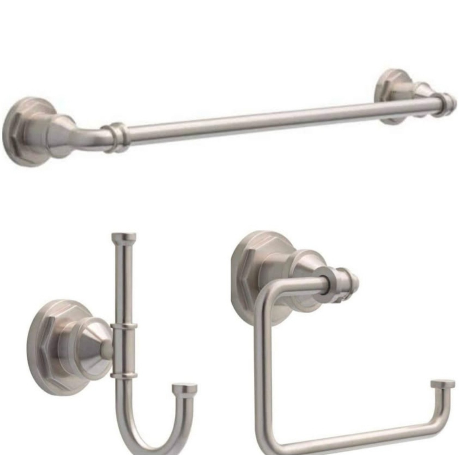 Delta Lochurst (3-Piece) Towel Bar Set In SpotShield Brushed Nickel. New