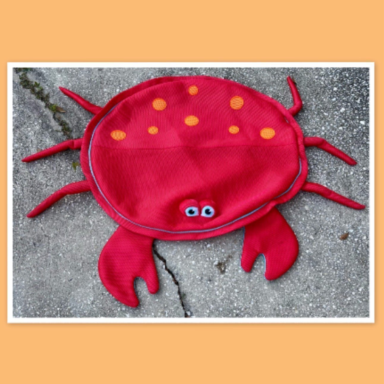 Comfort Research Fun Bean Bag Chair for Children, Large Pool Petz ~ Crab 2
