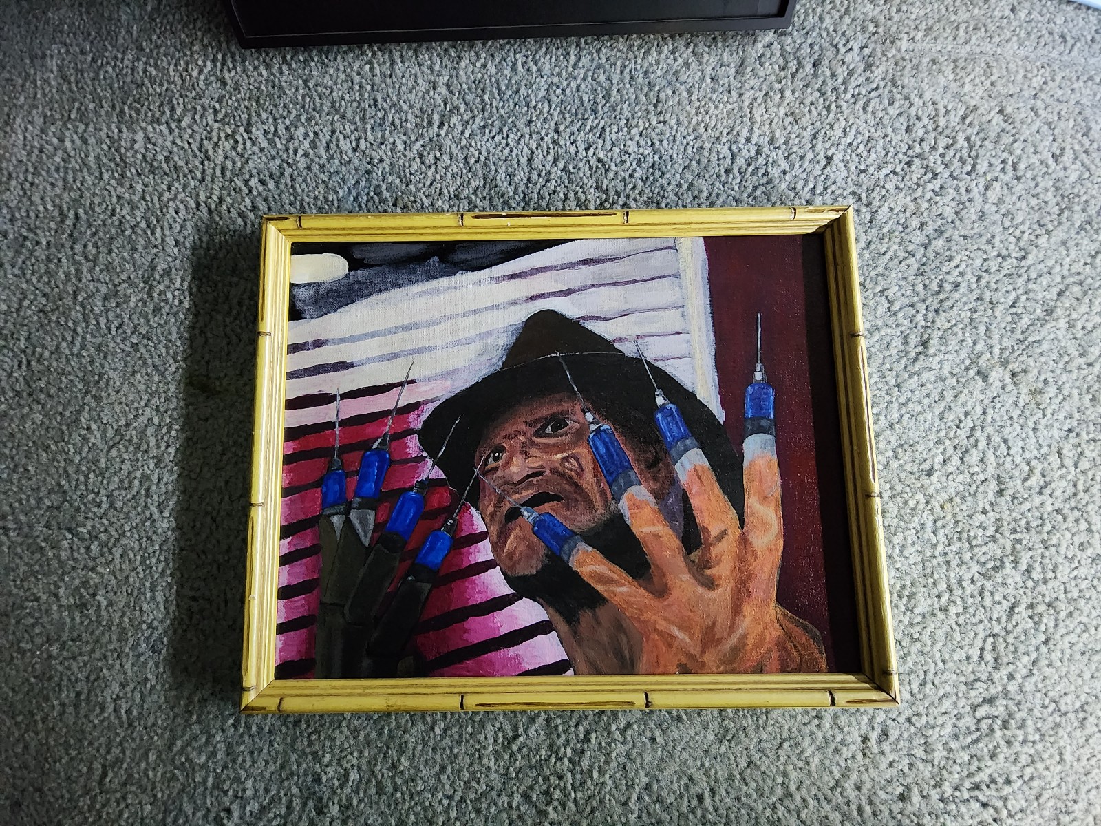 Original Horror Painting on Gallary wrapped Canvas nightmare on elmstreet