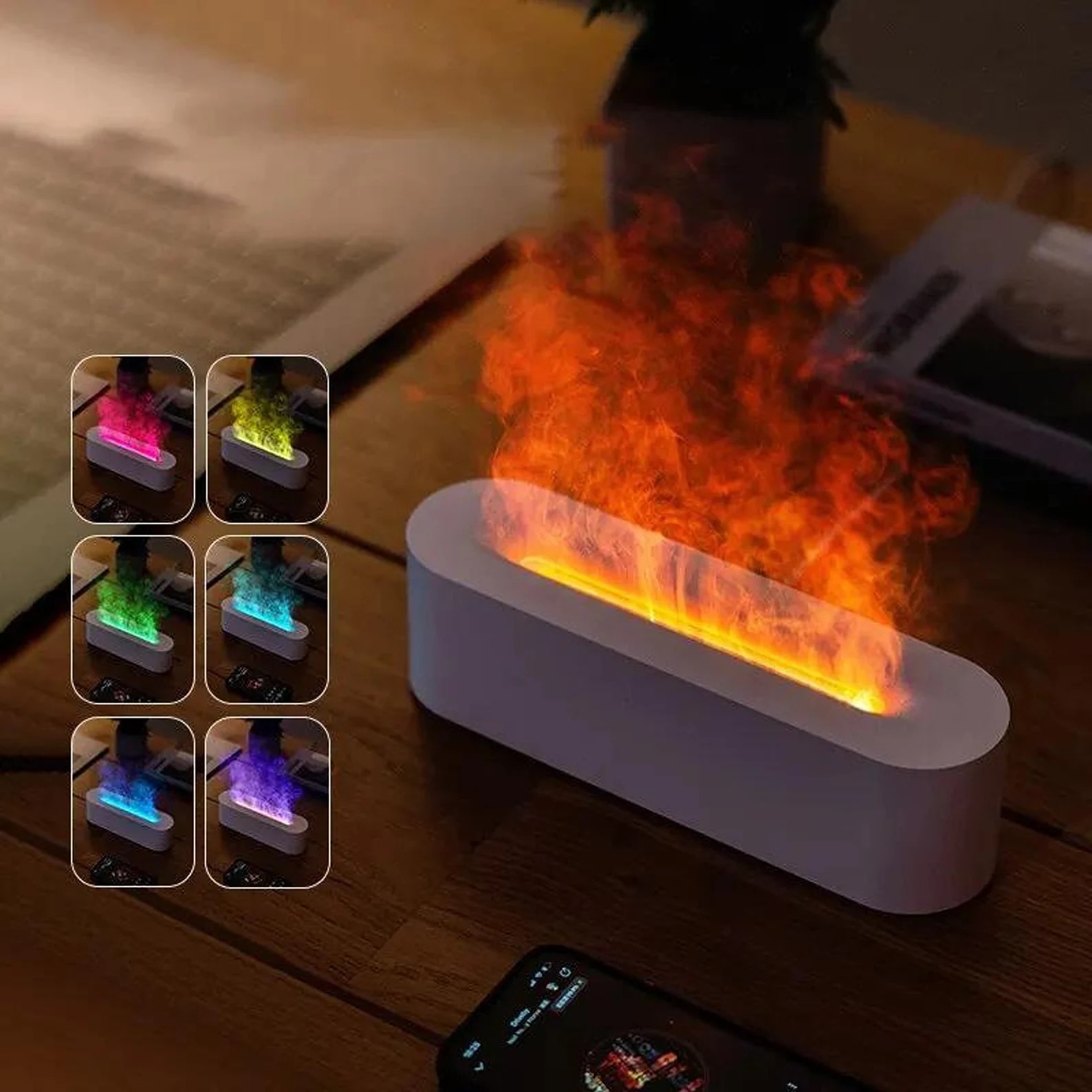Cool and modern fire looking diffuser humidifier for essential oils