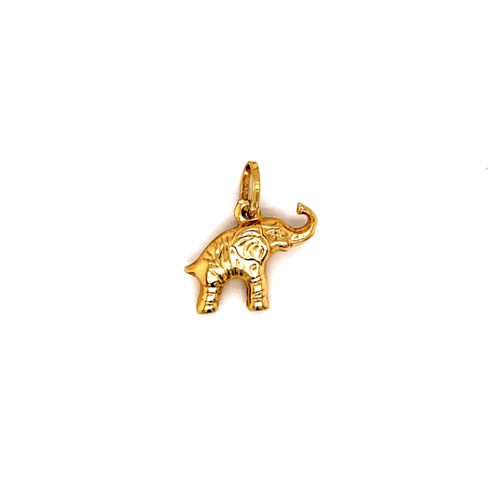 Elephant Charm in 14 Karat Yellow Gold