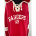 Old Time Hockey RANGERS Red Long Sleeve Lace-Up Cotton Blend Hoodie Size S