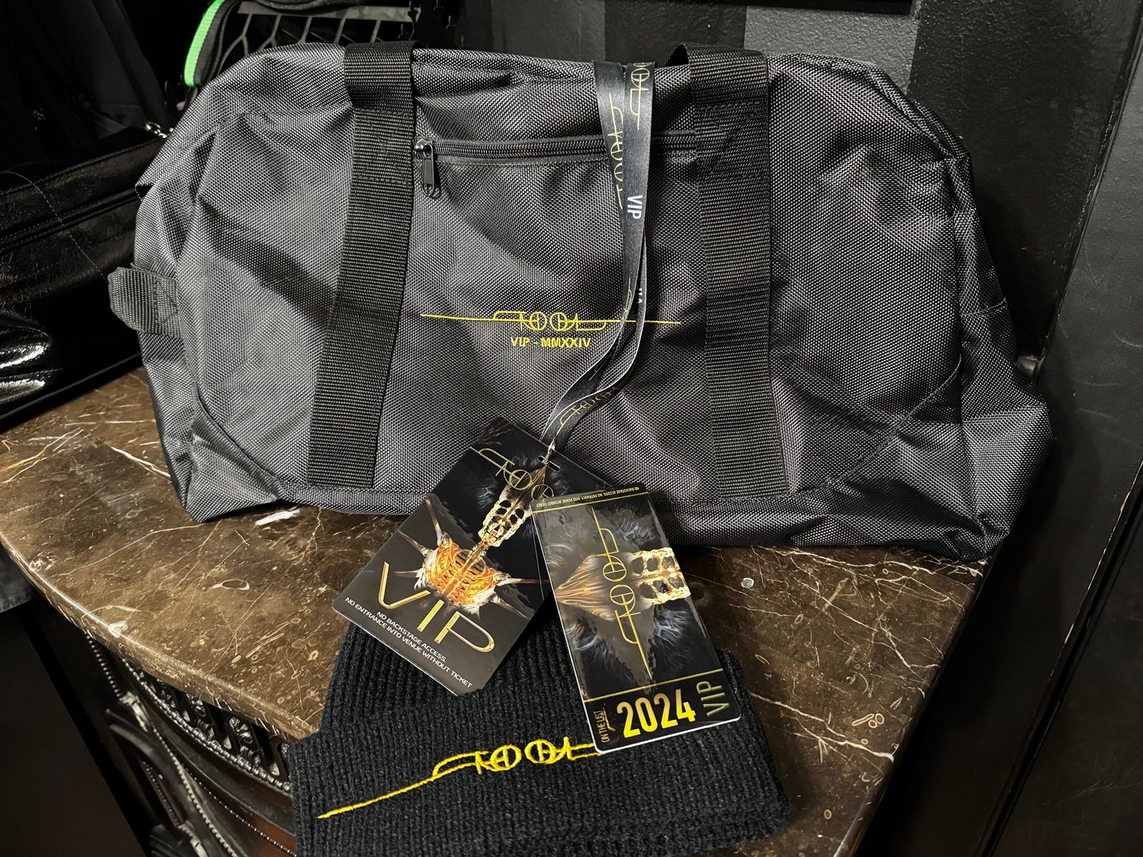 TOOL VIP 2024 TOUR PACKAGE - DUFFLE BAG BEANIE LANYARD COMMEMORATIVE TICKET #1