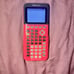 Pink graphing calculator