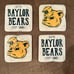 Baylor University Stone Coaster Set with Metal Rack