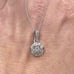 Genuine Diamond Swirl Necklace Pendant & Solid 925 Sterling Silver Chain