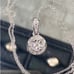 Genuine Diamond Swirl Necklace Pendant & Solid 925 Sterling Silver Chain