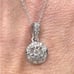 Genuine Diamond Swirl Necklace Pendant & Solid 925 Sterling Silver Chain