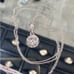 Genuine Diamond Swirl Necklace Pendant & Solid 925 Sterling Silver Chain