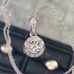 Genuine Diamond Swirl Necklace Pendant & Solid 925 Sterling Silver Chain