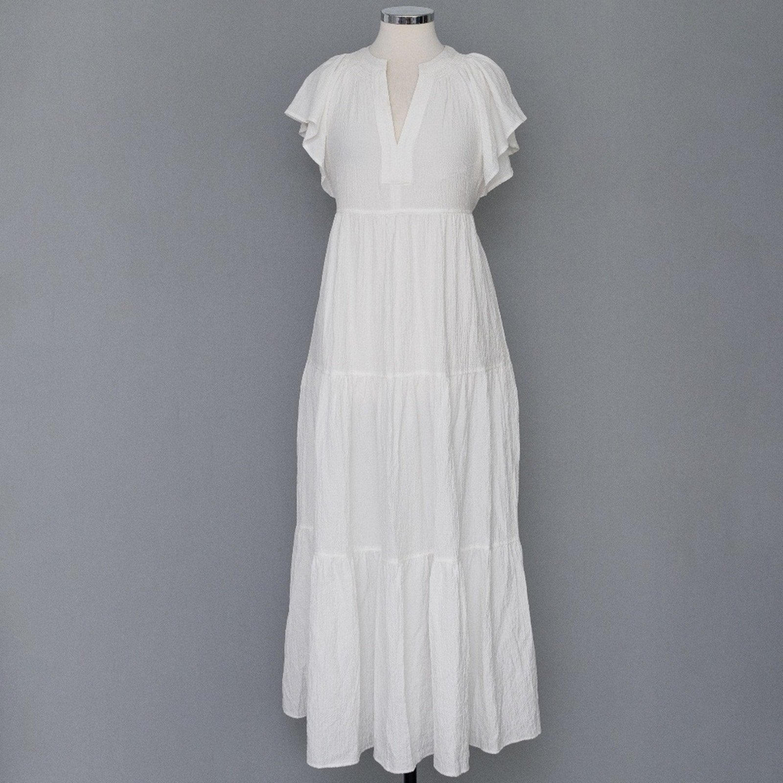 Calvin Klein. Tiered Gauze Maxi Dress.
