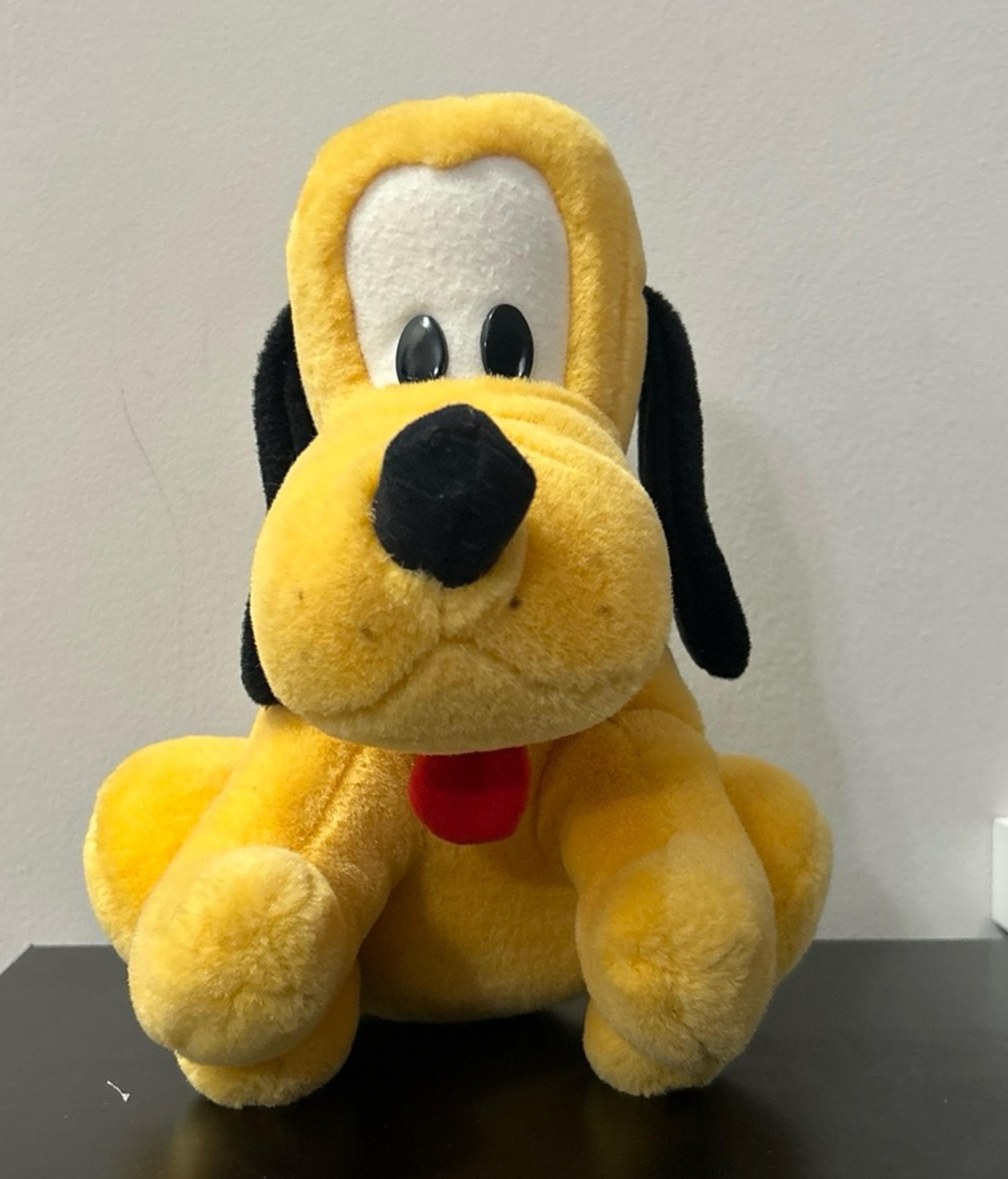 Vintage Disneyland Walt World Pluto Plush Stuffed Animal Toy Dog 10” - Disney