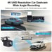 4K UHD Dual Lens Dash Cam: Wi-Fi, 64GB Card, Night Vision, Loop Recording & More