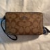 Coach Double Corner Zip Wristlet