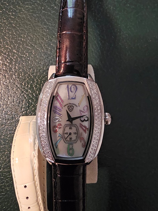 SWISS TRADITION WOMEN`S WATCH STAINLESS STEEL CASE LEATHER STRAP SWISS QUARTZ
