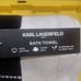 KARL LAGERFELD BATH TOWEL 28”x 54” - BLACK WHITE KARL LAGERFELD PARIS BATH TOWEL