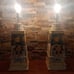 Vintage Handcrafted Ceramic Mosaic Cracked Tile Lemon Table Lamps Pair - Working