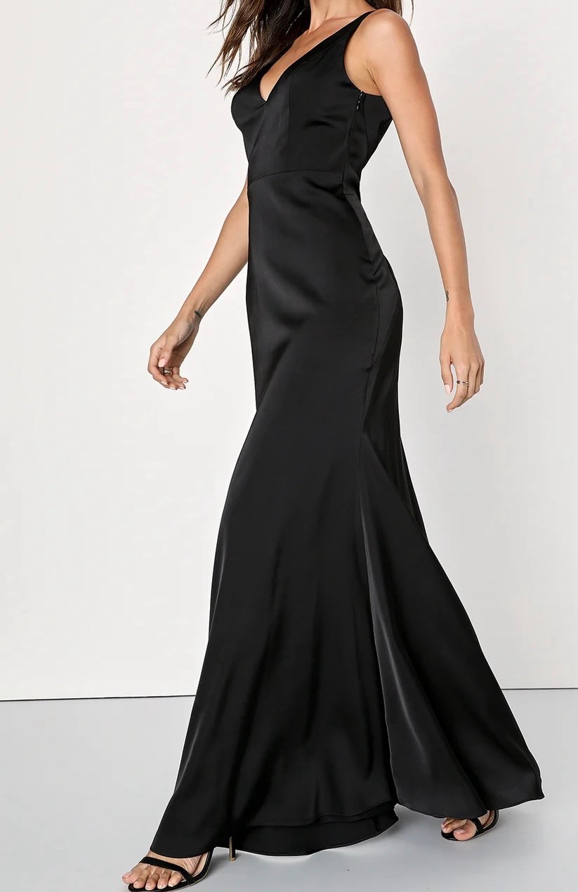 Black bridesmaid dress